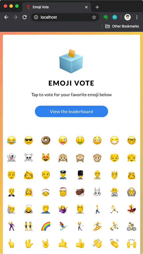 Linkerd Emojivoto application